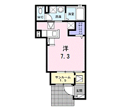 ふじみ野市上ノ原1丁目アパート ワンルームの間取図画像
