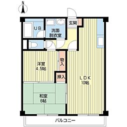 メゾン江戸川 2LDKの間取図画像