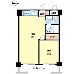 エコーズ 1LDKの間取図画像