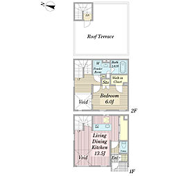 アウティス 1LDKの間取図画像
