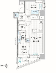 プレミアムフラット東京亀戸 2LDKの間取図画像