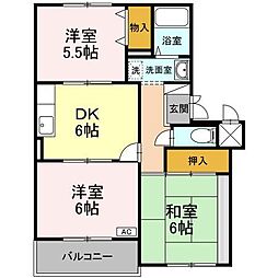 スクエア船堀 3DKの間取図画像