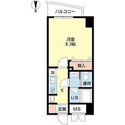 サンツリー亀戸 1Kの間取図画像