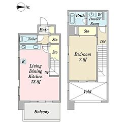 ＭＭ　Ｈｉｌｌｓ　Ｐｌａｃｅ横濱 8階1LDKの間取り