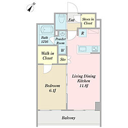 レジデンス南軽井沢 1LDKの間取図画像