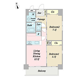 Fika.S 2LDKの間取図画像