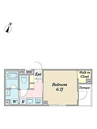 MEZONPUrara 1Kの間取図画像