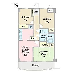 ラ・カージェ 3LDKの間取図画像