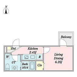 Cherim武蔵境 1Kの間取図画像