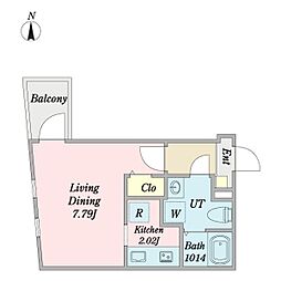 Cherim武蔵境 ワンルームの間取図画像