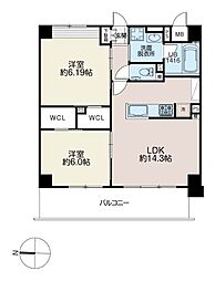 WELINA VILLA 2LDKの間取図画像