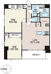 WELINA VILLA 2LDKの間取図画像