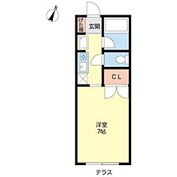 α-NEXT津田沼第3 1Kの間取図画像