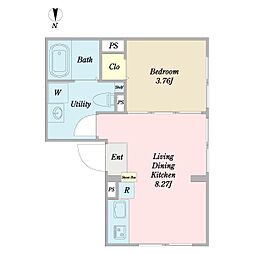 間取図画像 1LDK