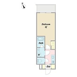 ＰＲＥＭＩＵＭ　ＣＵＢＥ　Ｇ　白金台 3階1Kの間取り