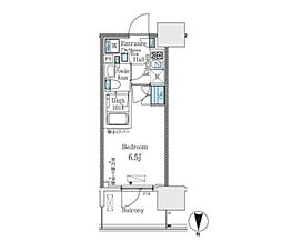 ParkCube大井町レジデンス 1Kの間取図画像