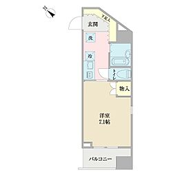 ドゥーエ戸越銀座 1Kの間取図画像