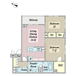 間取図画像 2LDK