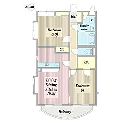 間取図画像 2LDK