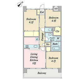 間取図画像 3LDK