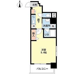 グリーンヒル松戸 1Kの間取図画像