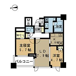 アルフレンテ 2LDKの間取図画像
