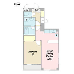 イワイビル2 1LDKの間取図画像
