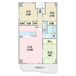 イーグル八千代 3LDKの間取図画像