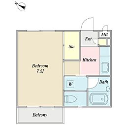 ファインステージ 1Kの間取図画像