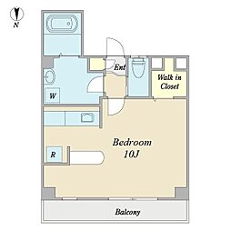 リップル ワンルームの間取図画像