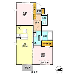 Beans 2LDKの間取図画像