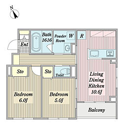 間取図画像 2LDK