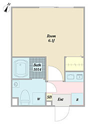 ｎｏｚｏｍｉｏ代田橋 4階1Kの間取り