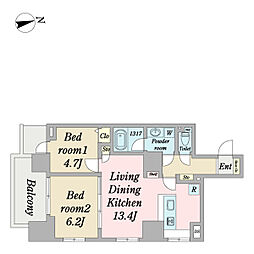 間取図画像 2LDK