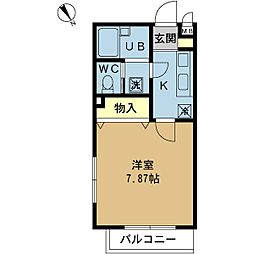フェニーチェ 1Kの間取図画像