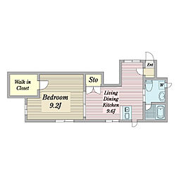 Especial東京イースト 1LDKの間取図画像