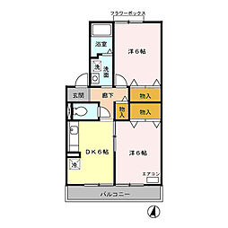 メイヒルズ 1LDKの間取図画像