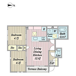アイザック糀谷 2LDKの間取図画像