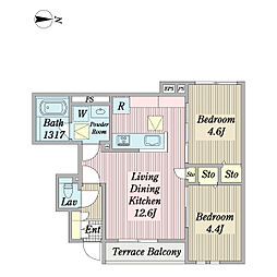 アイザック糀谷 2LDKの間取図画像