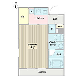 レグルスT.T.F 1Kの間取図画像