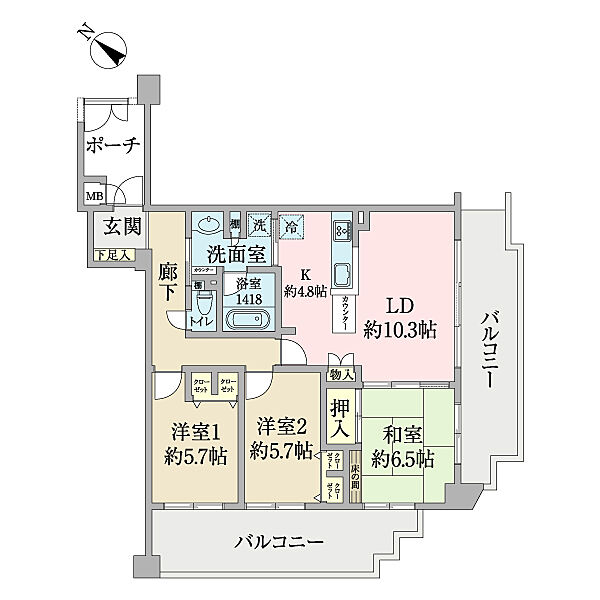 間取りを拡大表示