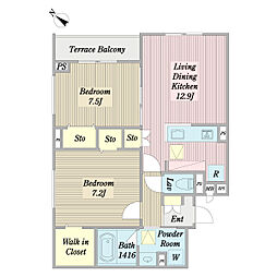 間取図画像 2LDK