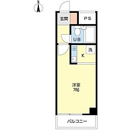 タイムズプラザ 1Kの間取図画像