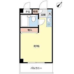 F-City浦安2 ワンルームの間取図画像