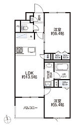 リーフガーデン浦安 2LDKの間取図画像