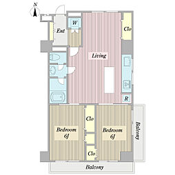 間取図画像 2LDK