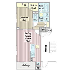 間取図画像 1LDK