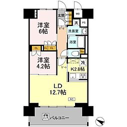 リーラ横浜川和町 2LDKの間取図画像