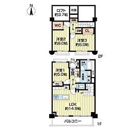 間取図画像 3LDK