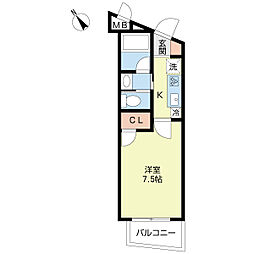 サンパティーク西荻窪 1Kの間取図画像